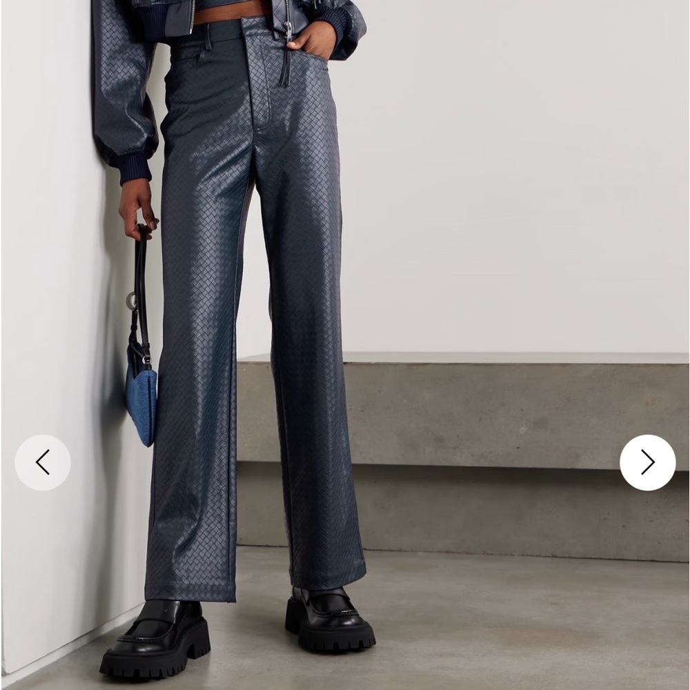 Rotate by Birger Christensen Straight Braided Pants Navy Size 2 NWT